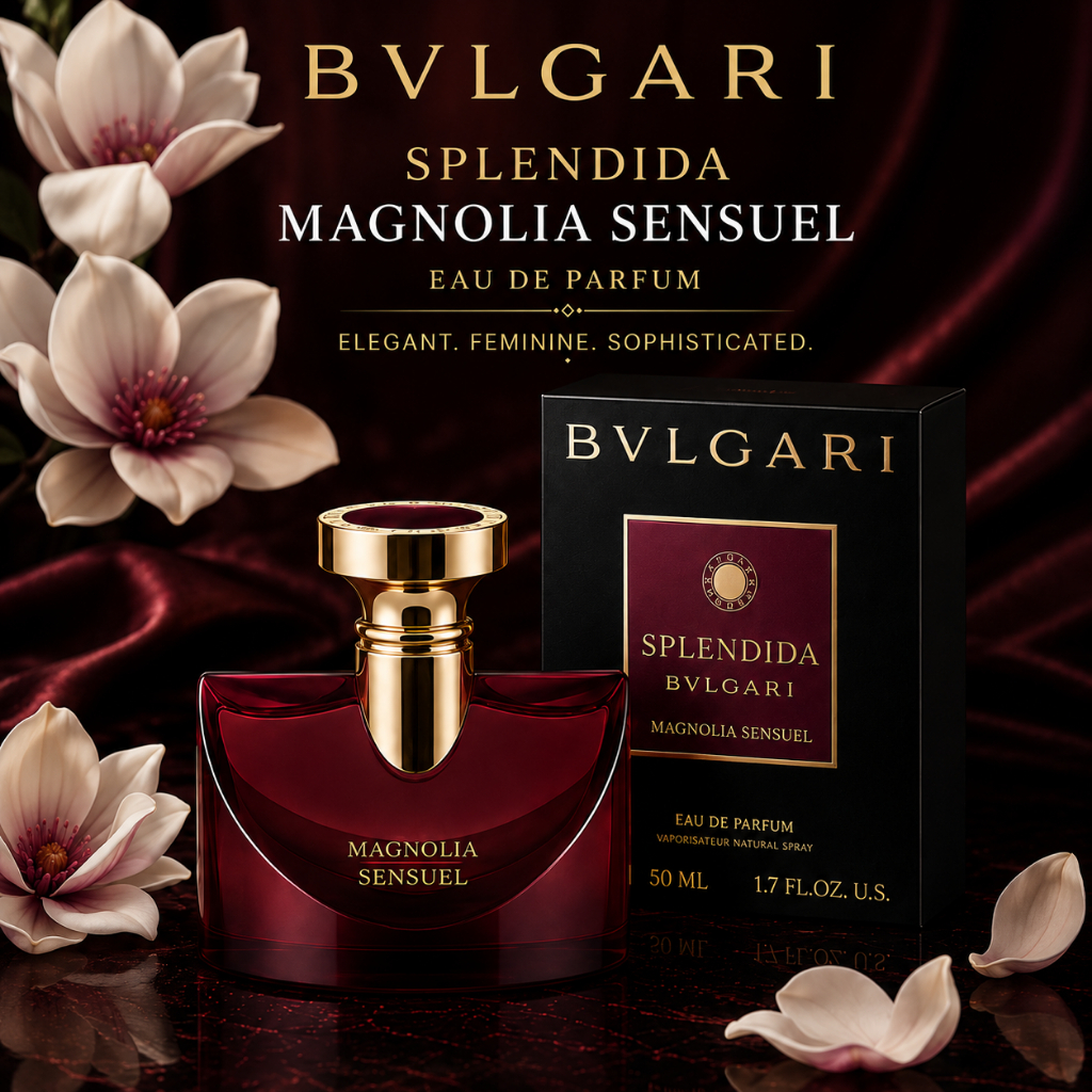 BVLGARI Splendida Magnolia Sensuel EDP 50ml | Premium Floral Fragrance | Magnolia Vanilla Musk