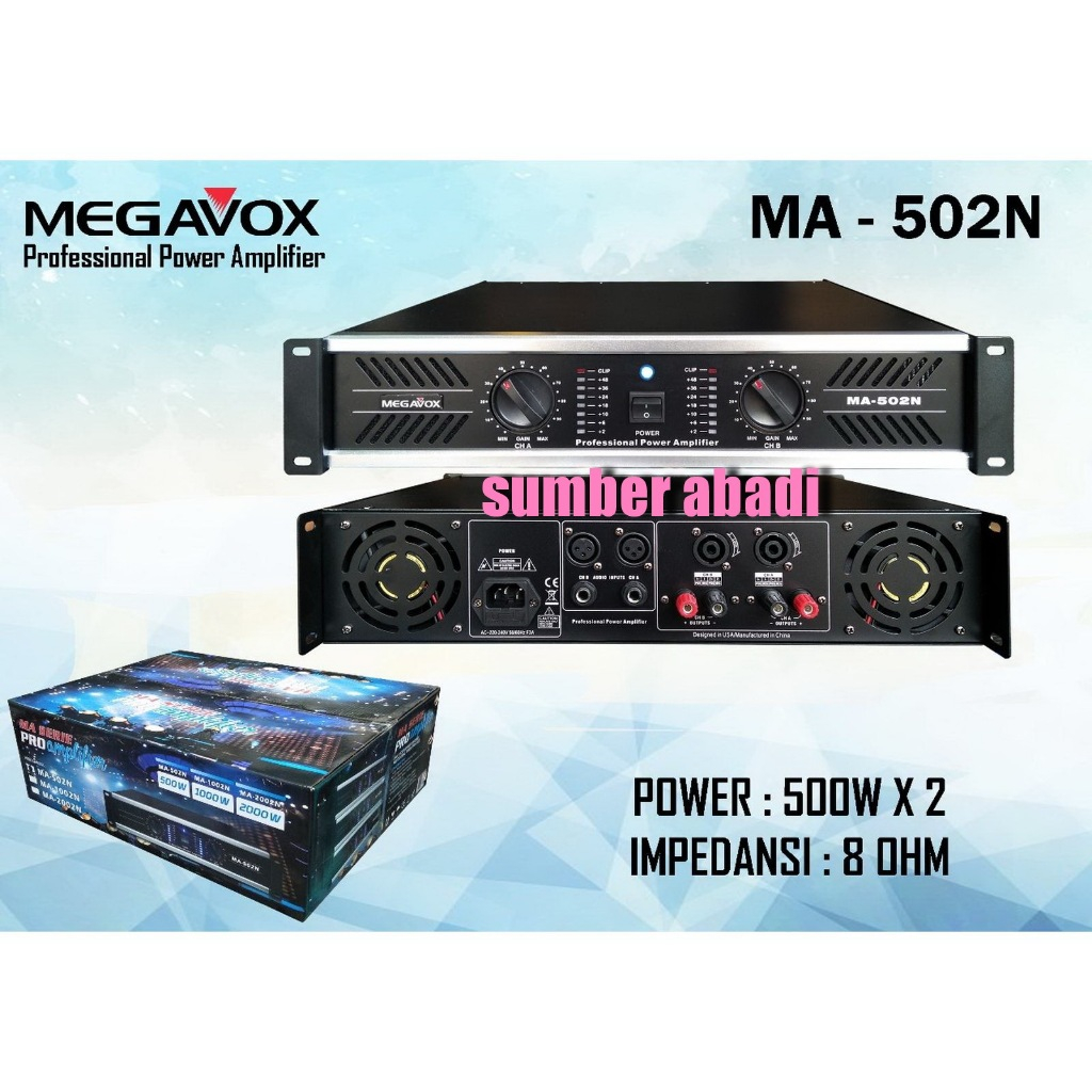 AMPLI POWER MEGAVOX MA502 ORIGINAL POWER MEGAVOX MA 502