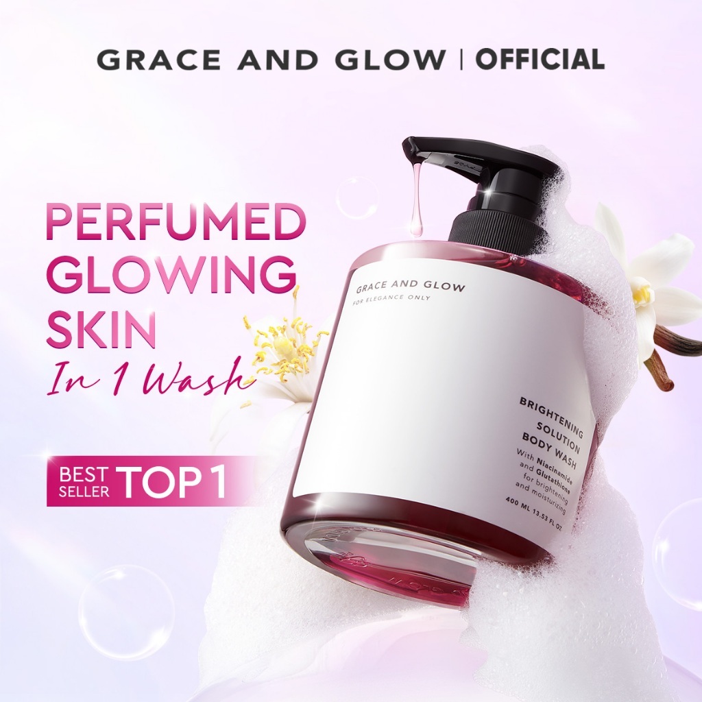 Grace and Glow Brightening Body Wash 400ml | Sabun Mandi Cair Mencerahkan Kulit dan Melembabkan Kuli