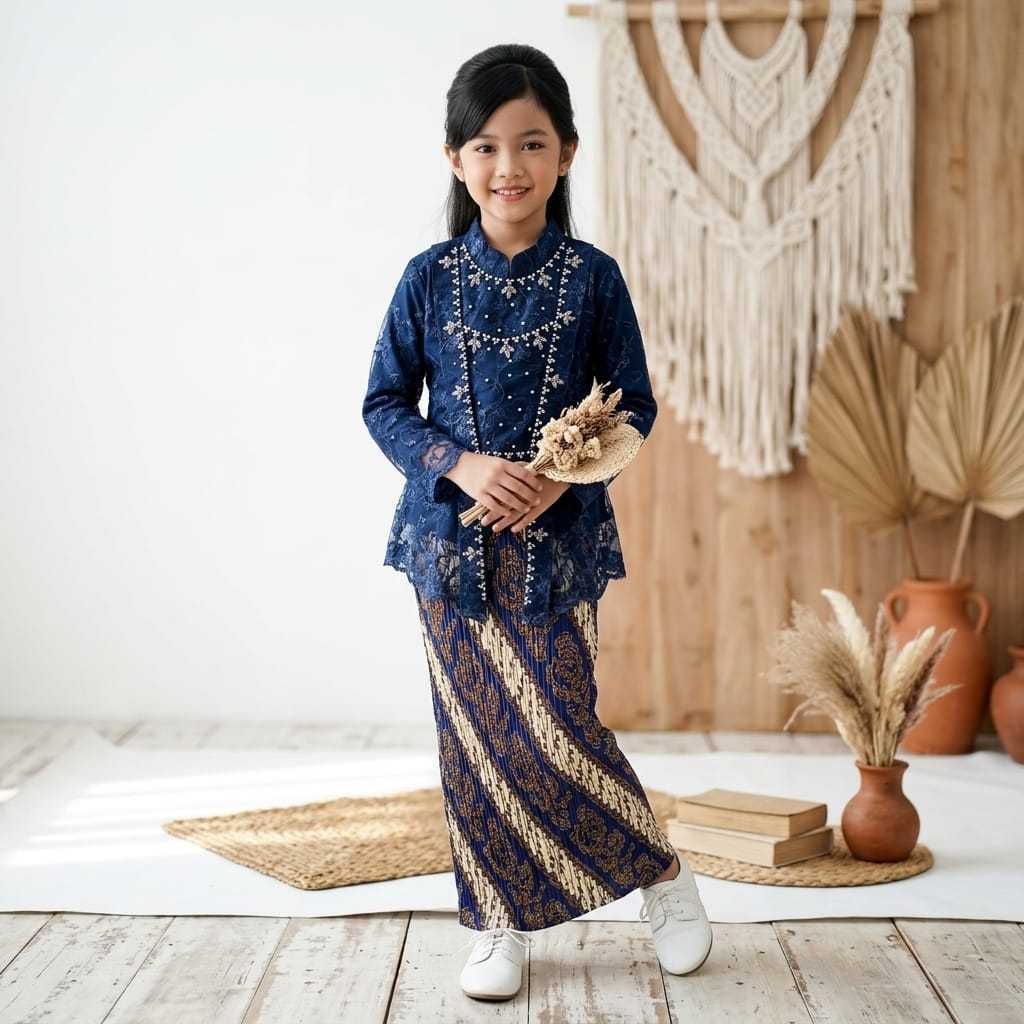 Kebaya Anak Modern Model Kutubaru Hijab / Setelan Kebaya Pesta Anak Perempuan / Kebaya Anak Perempua