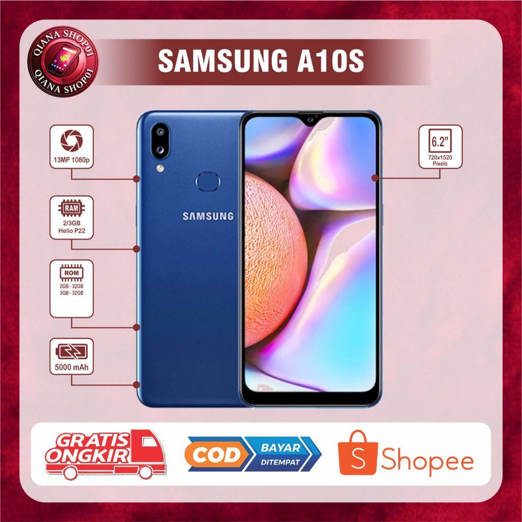 HP SAMSUNG galaxy A10s Ram 2/32Gb Second Normal Siap Pakai HP second MURAH