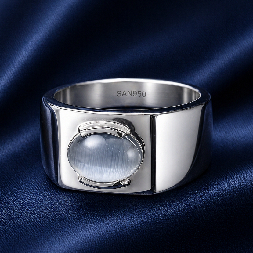 SAN950 Cincin Ikat Batu Akik & Permata EB21 - Ring Perak 950 Original Custom Size Handmade Premium
