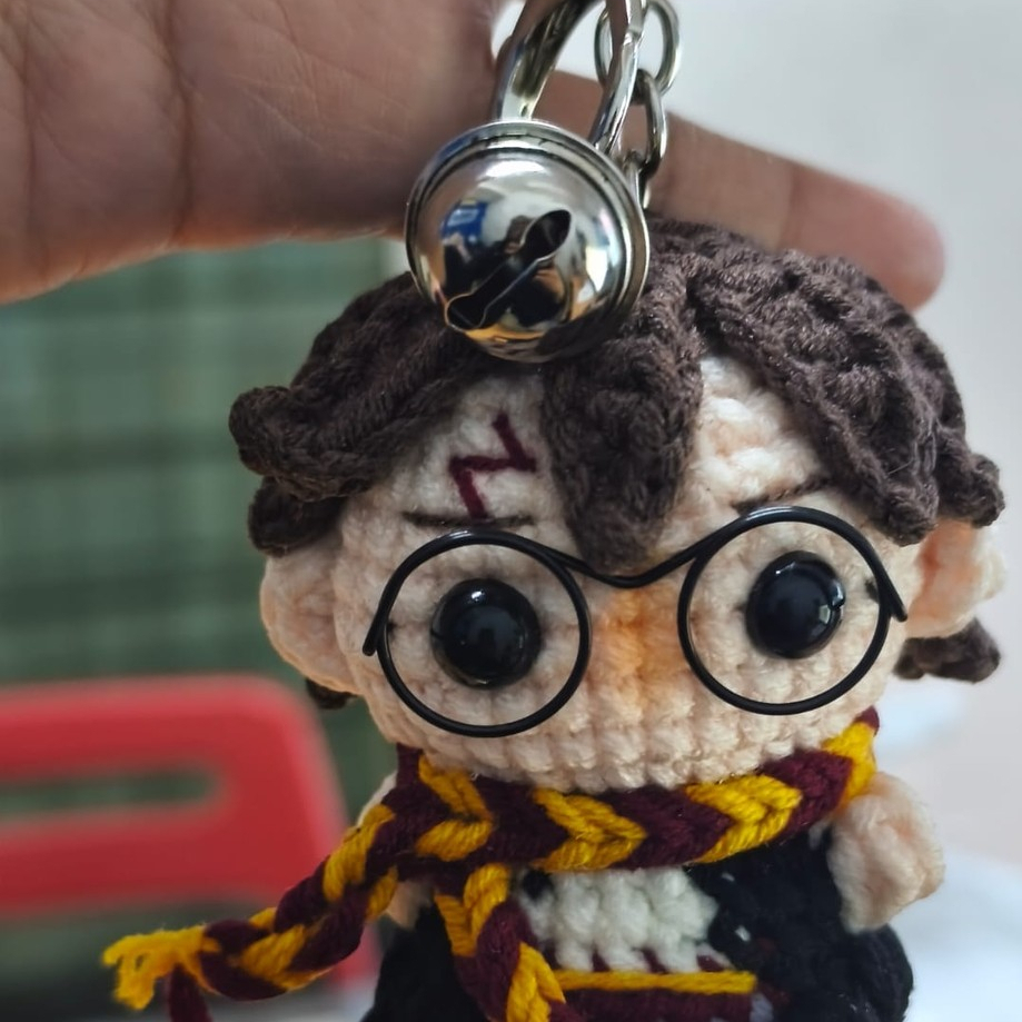 Keychain Rajut Harry Potter/Amigurumi Harry Potter/Keychain crochet Harry Potter