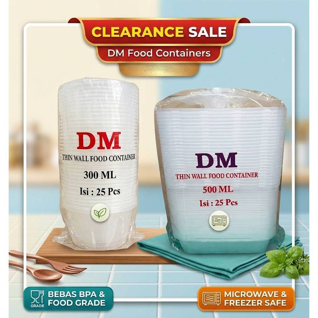 Thinwall 500ml 300ml murah eceran DM wadah makanan