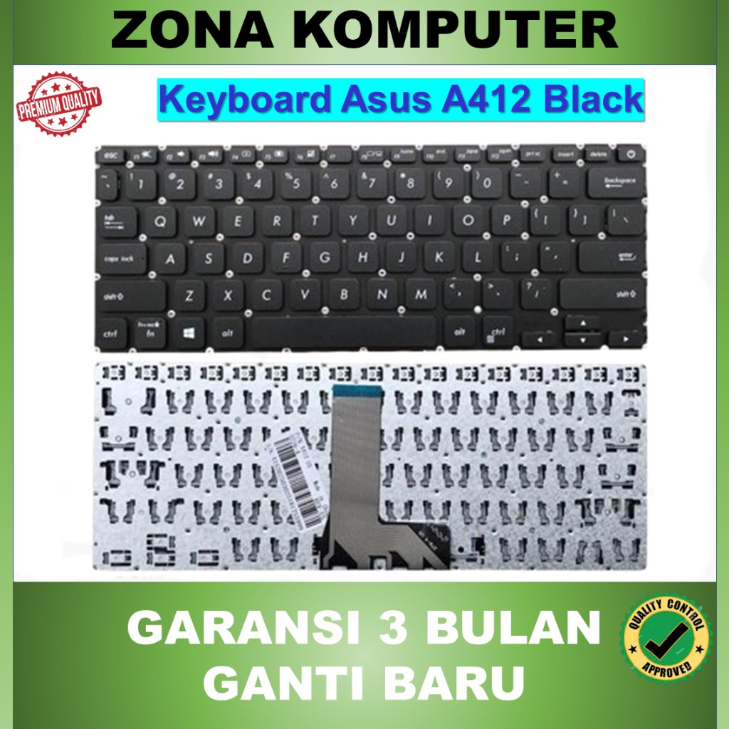 Keyboard Laptop Asus VivoBook A412 X412 A412F A412FA A412FL X412F X412FA Black