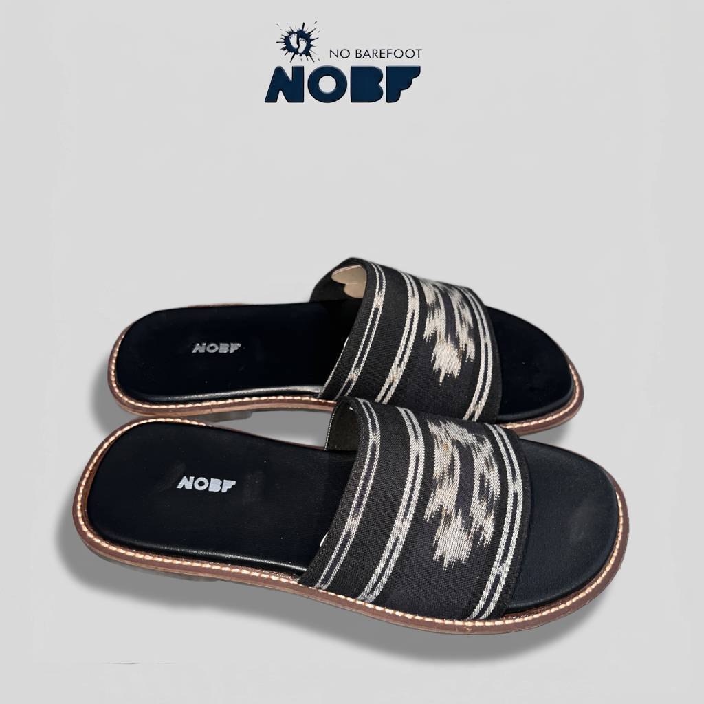 Sandal Pria Noir Heritage – Sandal Hitam Motif | Nyaman & Stylish | Casual Premium