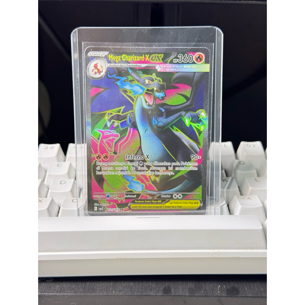 Mega Charizard X SR TCG Pokemon 2025 Kobaran Biru