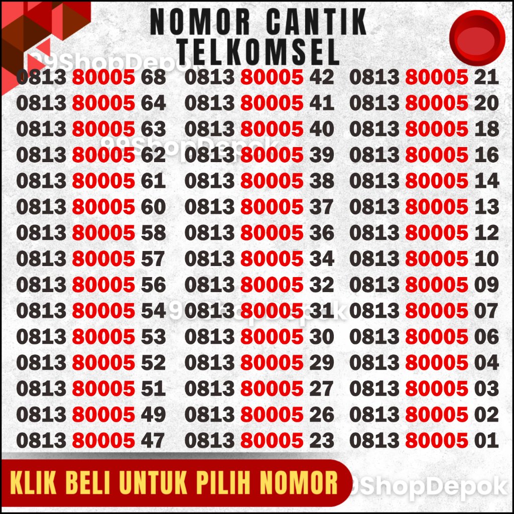Nomor Cantik Simpati 11 DIGIT, TELKOMSEL 80005, Nomer Cantik Simpati 4g 5g 8000 8000 80005