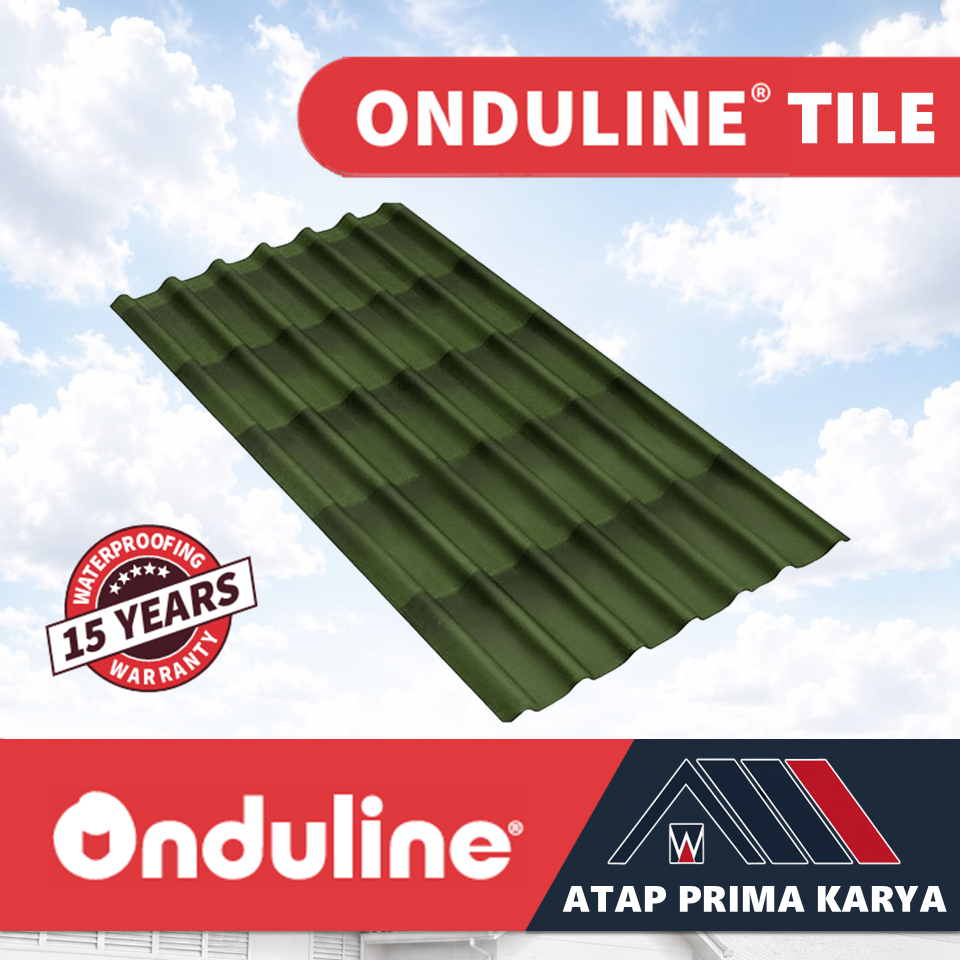Onduline Tile - Green 3D Genteng Atap Aspal Bitumen