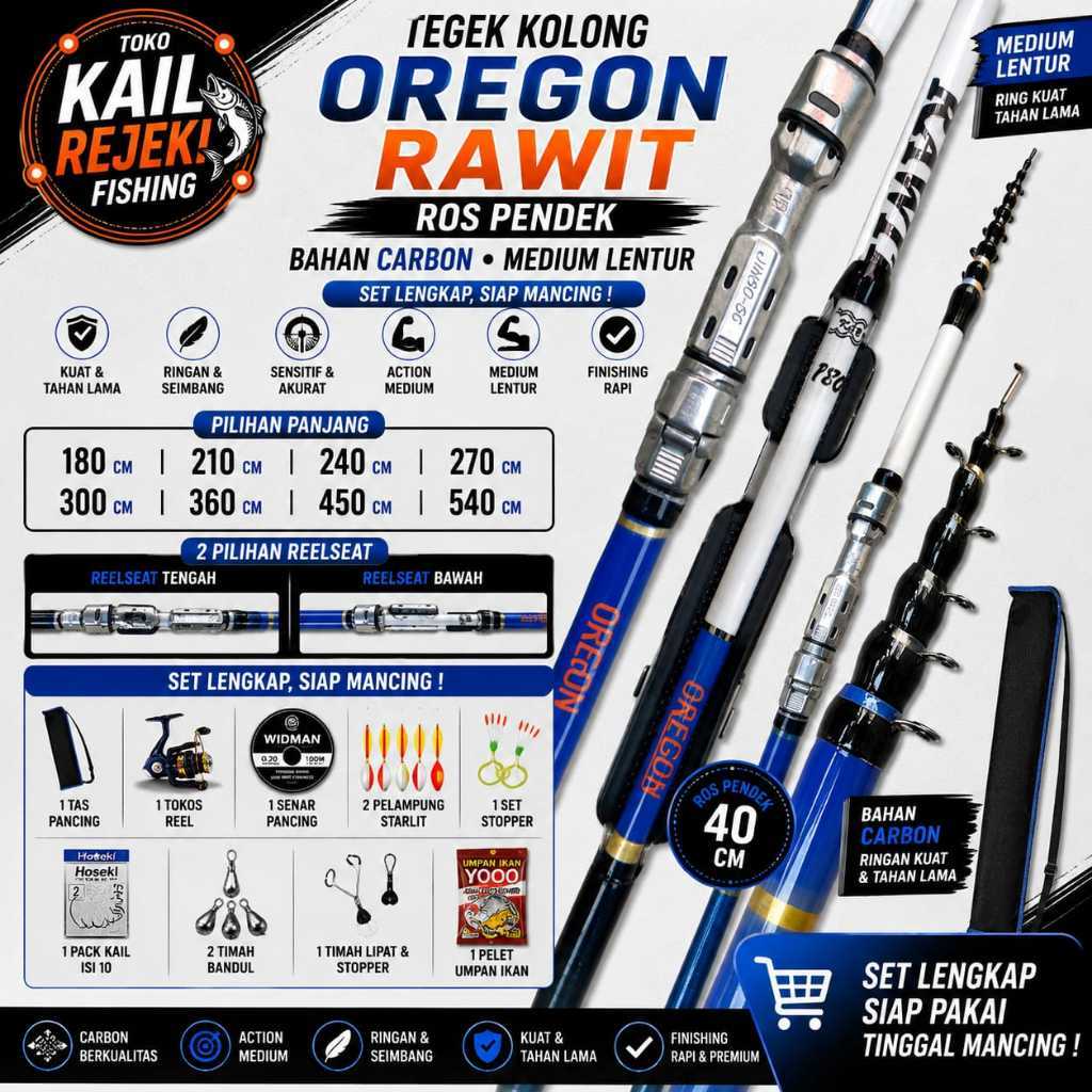 OREGON RAWIT TEGEK ROS PENDEK KOLONG SIAP PAKAI LENGKAP