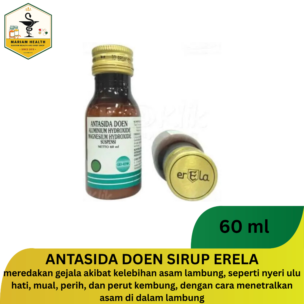 Antasida Doen Sirup 60 ml Erela | Obat Asam Lambung