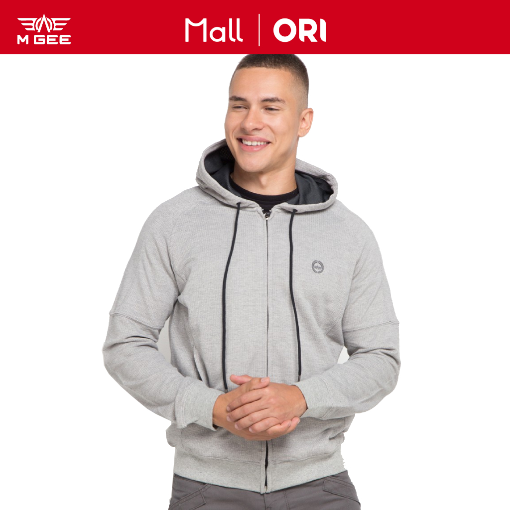 MGee Sweater Hoodie Full Zip Abu Resleting Jumper C002 Grey