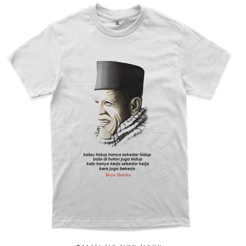 kaos tokoh buya hamka combed 24s