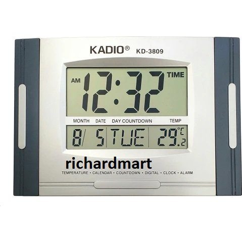 Jam dinding digital 3809 fitur komplit banget - rm
