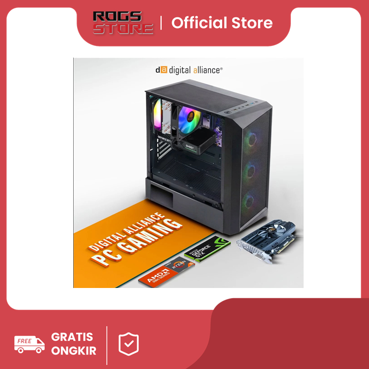 DIGITAL ALLIANCE GAMING PC RYZEN 5 5500 GTX1050 - 16GB 1TB W11 RAKITAN PC RAKITAN