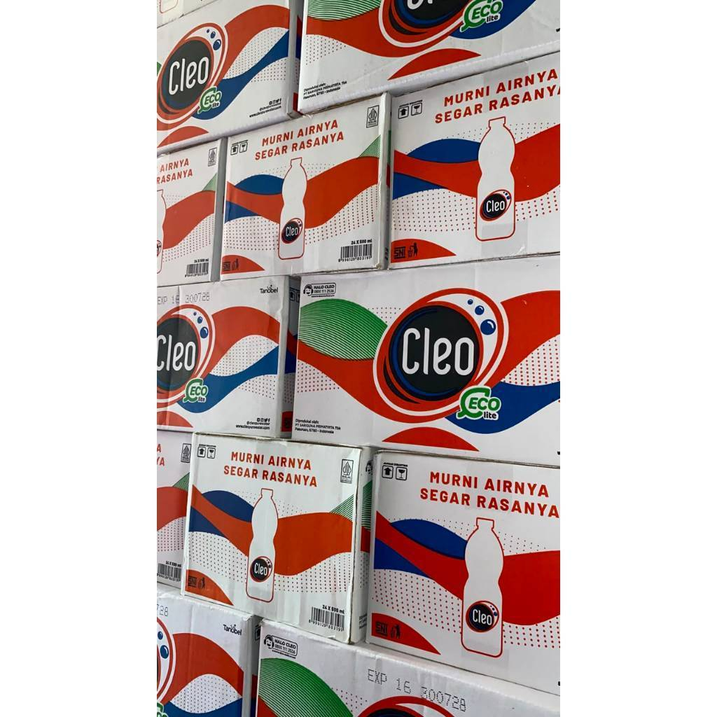 CLEO BOTOL 500ml x 24 / Cleo Botol Tanggung