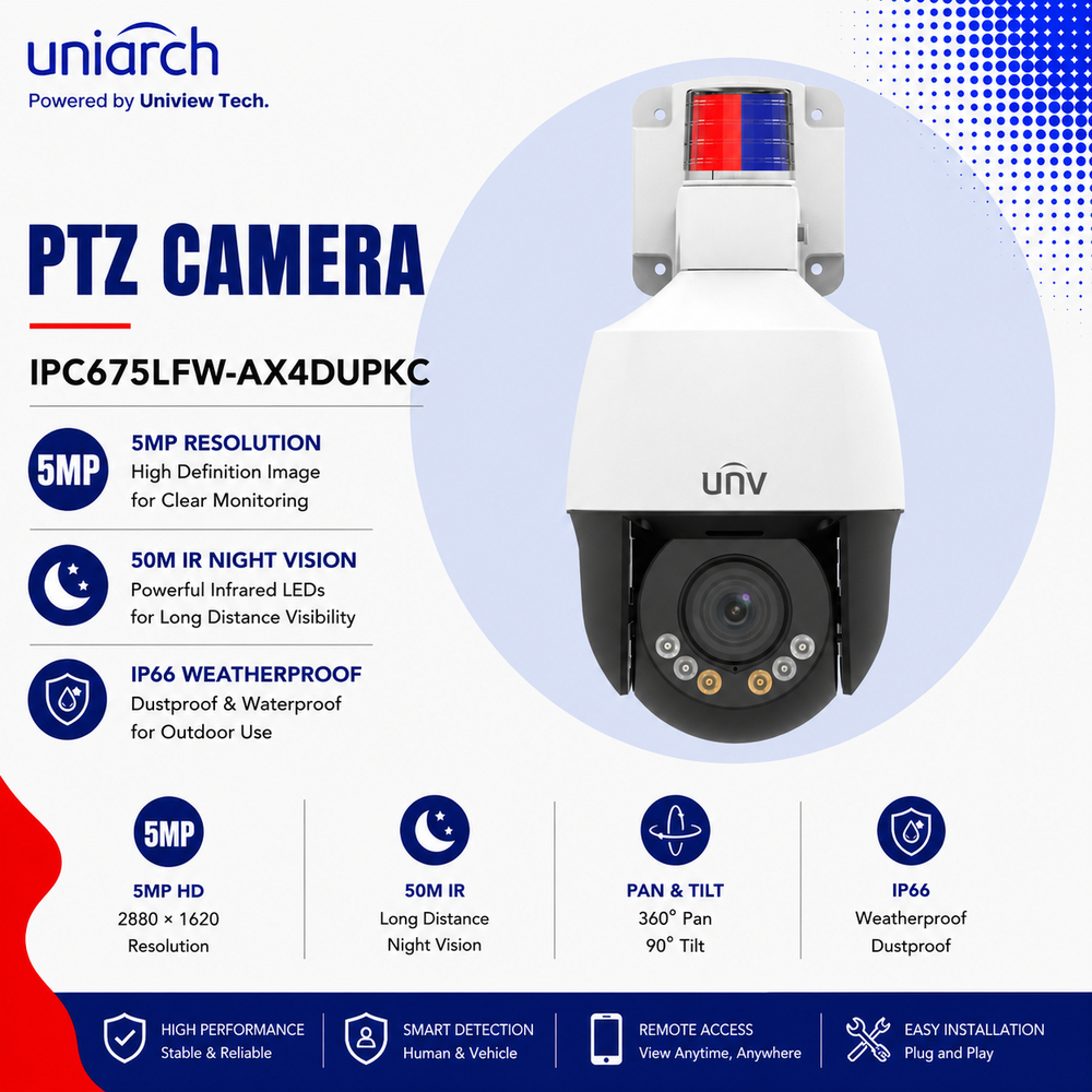 Uniarch PTZ Camera IP66 Warna Putih
