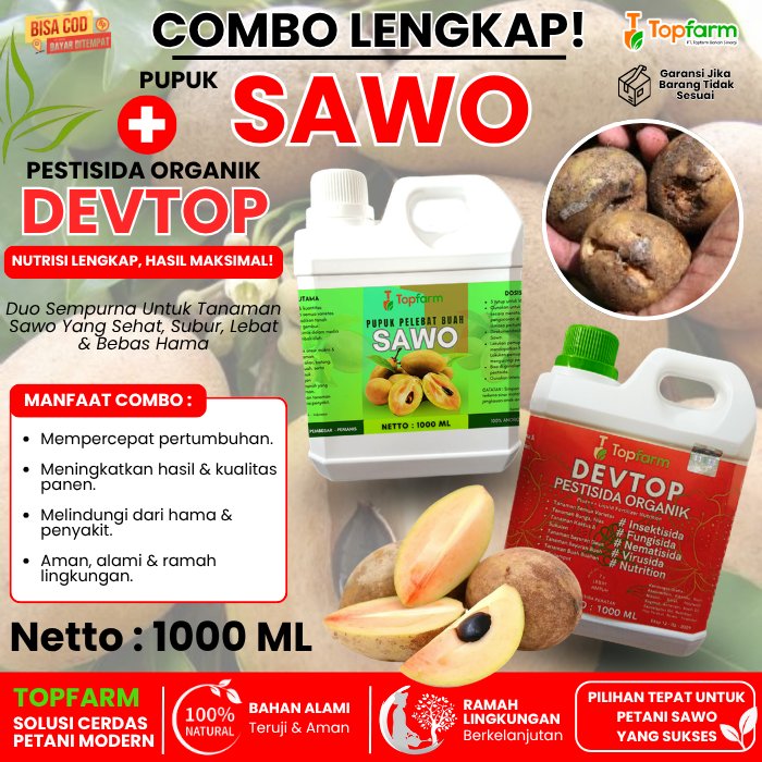 Pupuk Sawo / Pupuk Booster Sawo / Pupuk Pembesar Buah Sawo / Pupuk Sawo Cepat Berbuah / Pupuk Peleba