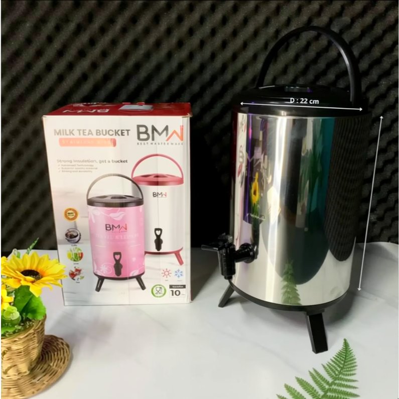 Milk Tea Bucket 10 Liter / 12 Liter Stainless MTJ-10 - MTJ-12