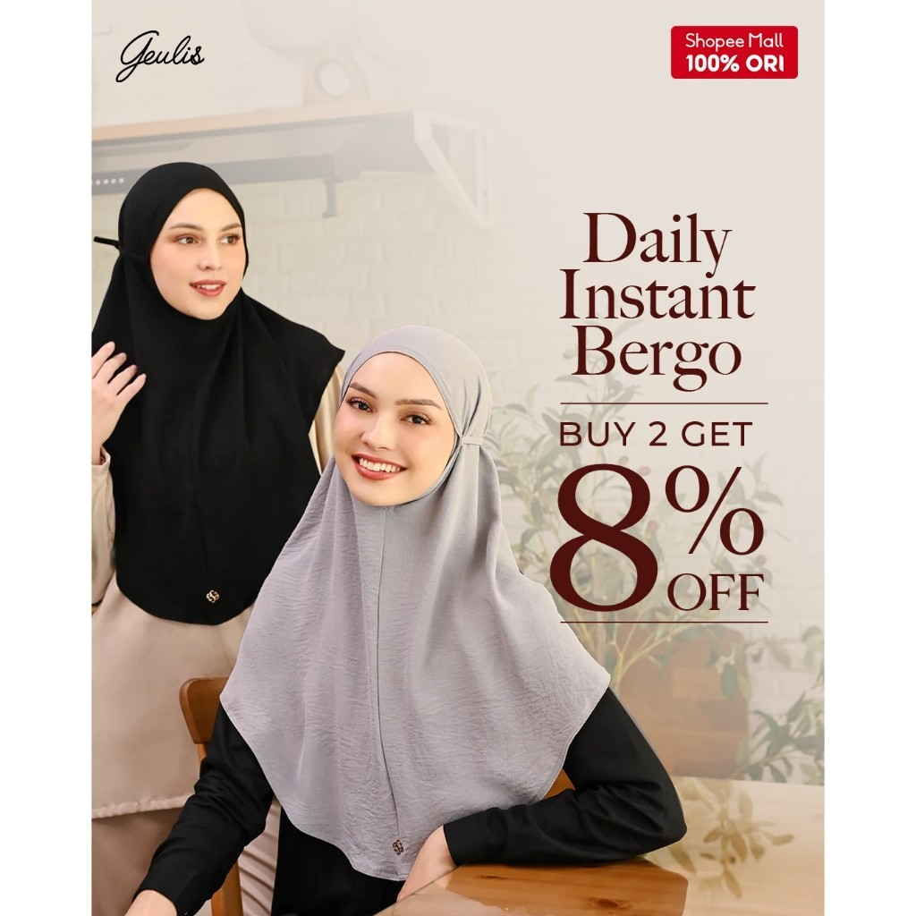 Geulis.id DAILY INSTANT BERGO (5 warna) Hijab