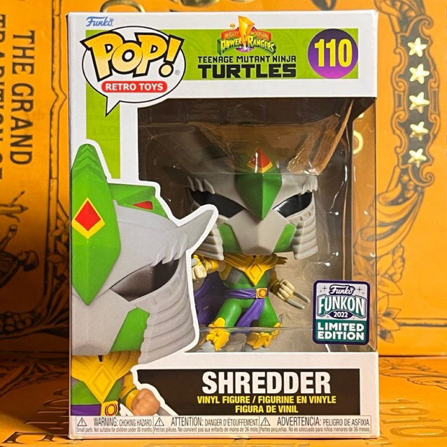 Funko Pop Retro Toys: Teenage Mutant Ninja Turtles TMNT Power Rangers - Shredder #110 | Funkon 2022