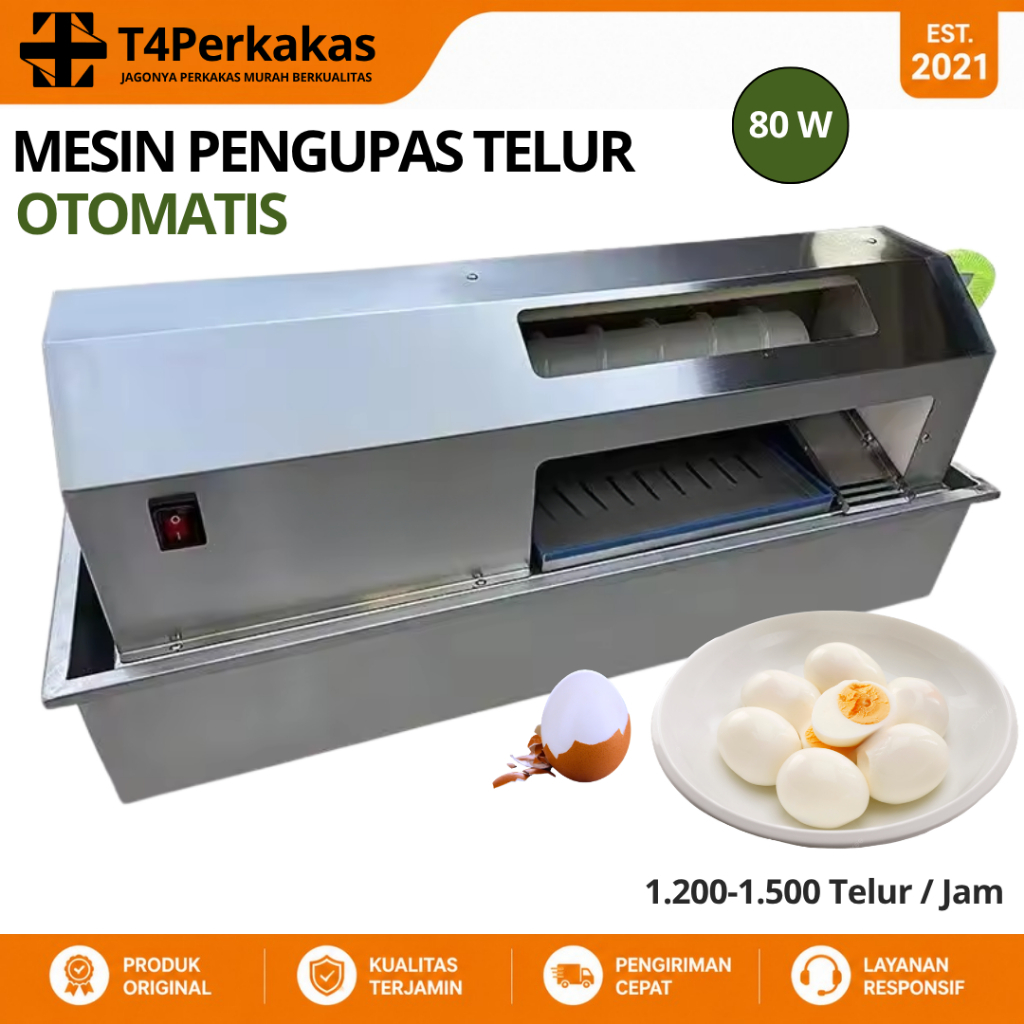 Mesin Pengupas Telur Otomatis Alat Kupas Kulit Telur Rebus 1500/Jam