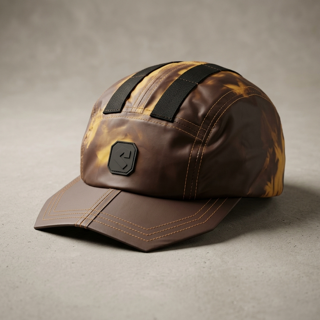 Capsture.co - Topi 5 Panel Heat Reactive Thermochromic – Warna Berubah Sesuai Suhu | Logo Rubber Pre