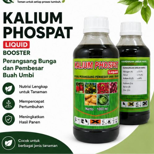 Kalium Phospat 1 Liter Pupuk Cair Pembesar Buah Dan Umbi Kalium Tinggi