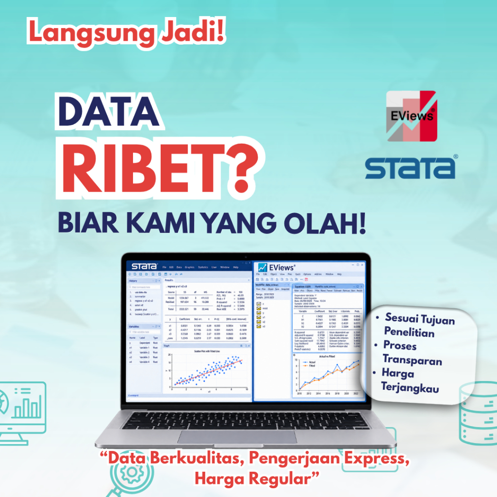 Jasa Olah Data STATA dan EViews Ekonometrika Data Panel Time Series
