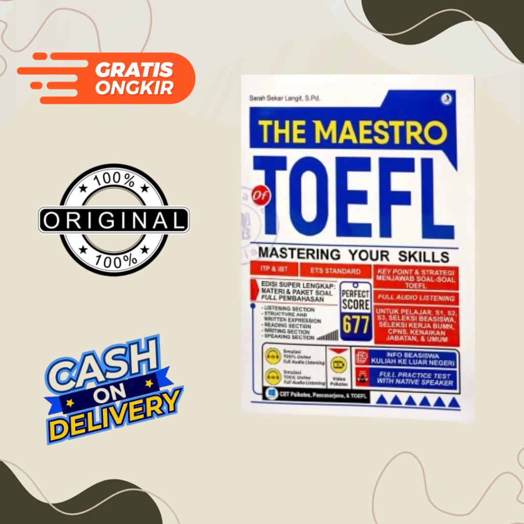 Buku Tes Toefl - The Maestro of TOEFL ETS STANDARD Sesuai untuk Persiapan TOEFL ITP dan iBT