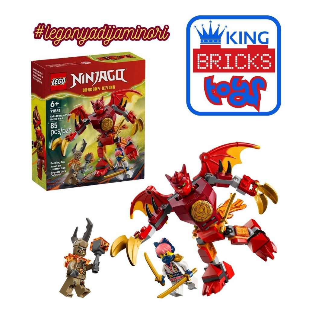 Mainan Anak LEGO 71851 Kai Dragon Mech Battle Pack - NINJAGO LEGO Original Robot Ninja Murah Jakarta