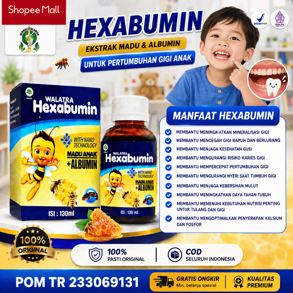 Herbal Untuk Pertumbuhan Gigi Anak, Mencegah Gigi Rapuh Dan Berlubang, Menjaga Kesehatan Gusi - Hexa