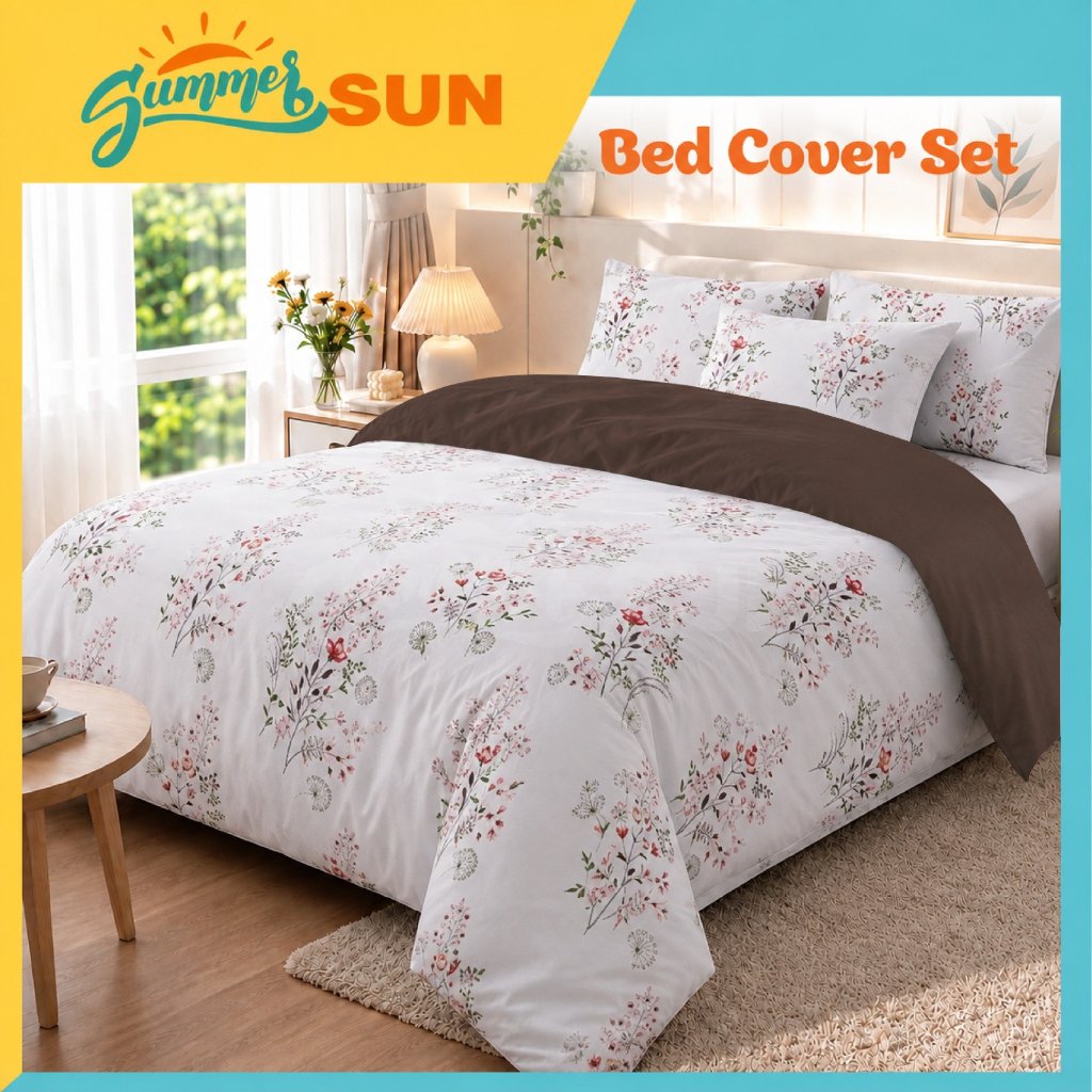 Bed Cover Set Theresia Mix Kopi - Summersun
