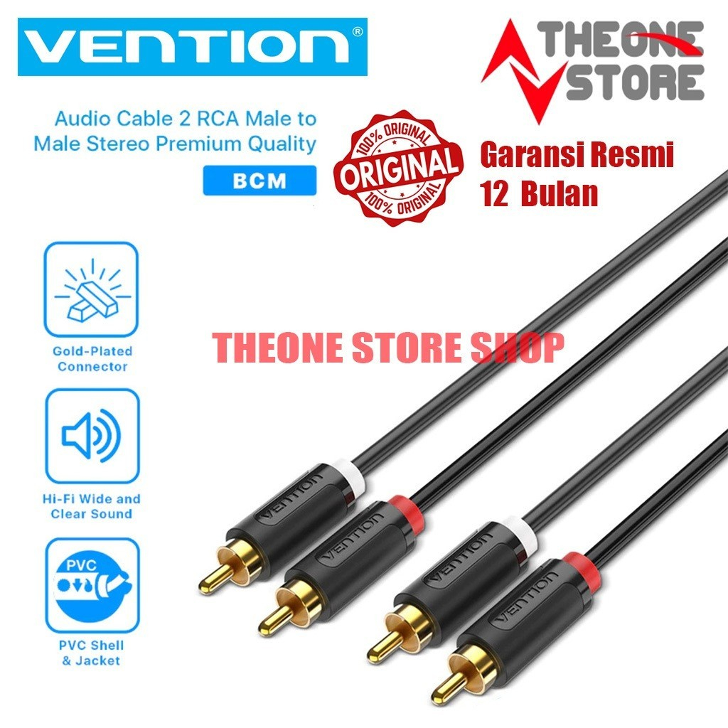 VENTION Kabel Audio RCA to RCA Stereo Male to Male Gold Plated