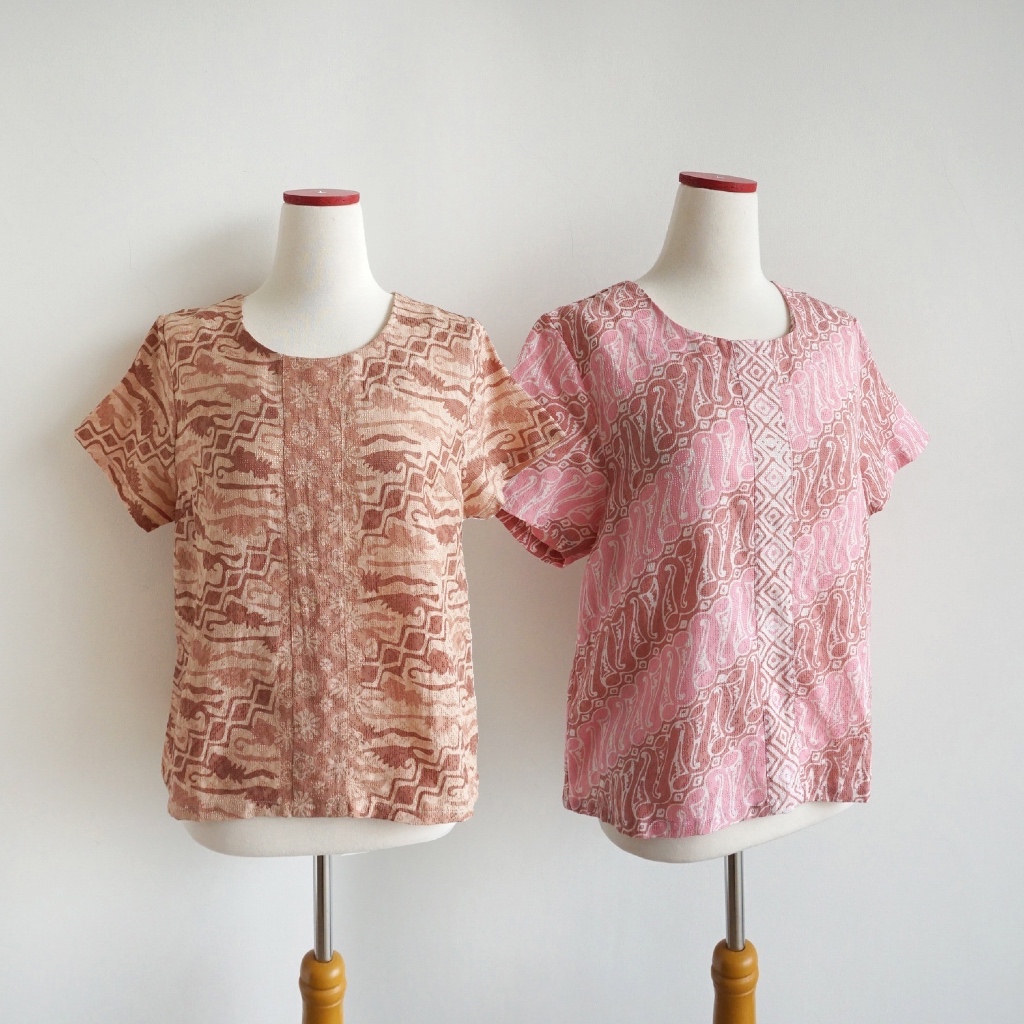 Benangsari Helena Parang Top Dobby Blouse Atasan Batik Wanita