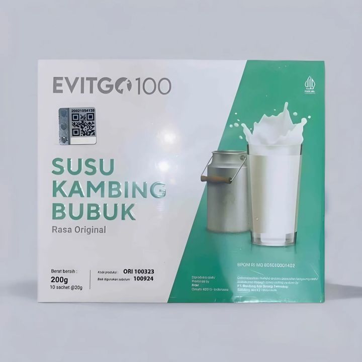 3VITGO0 SUSU KAMBING BUBUK 1 BOX ISI 10 SACHET 100% BPOM EVITGO