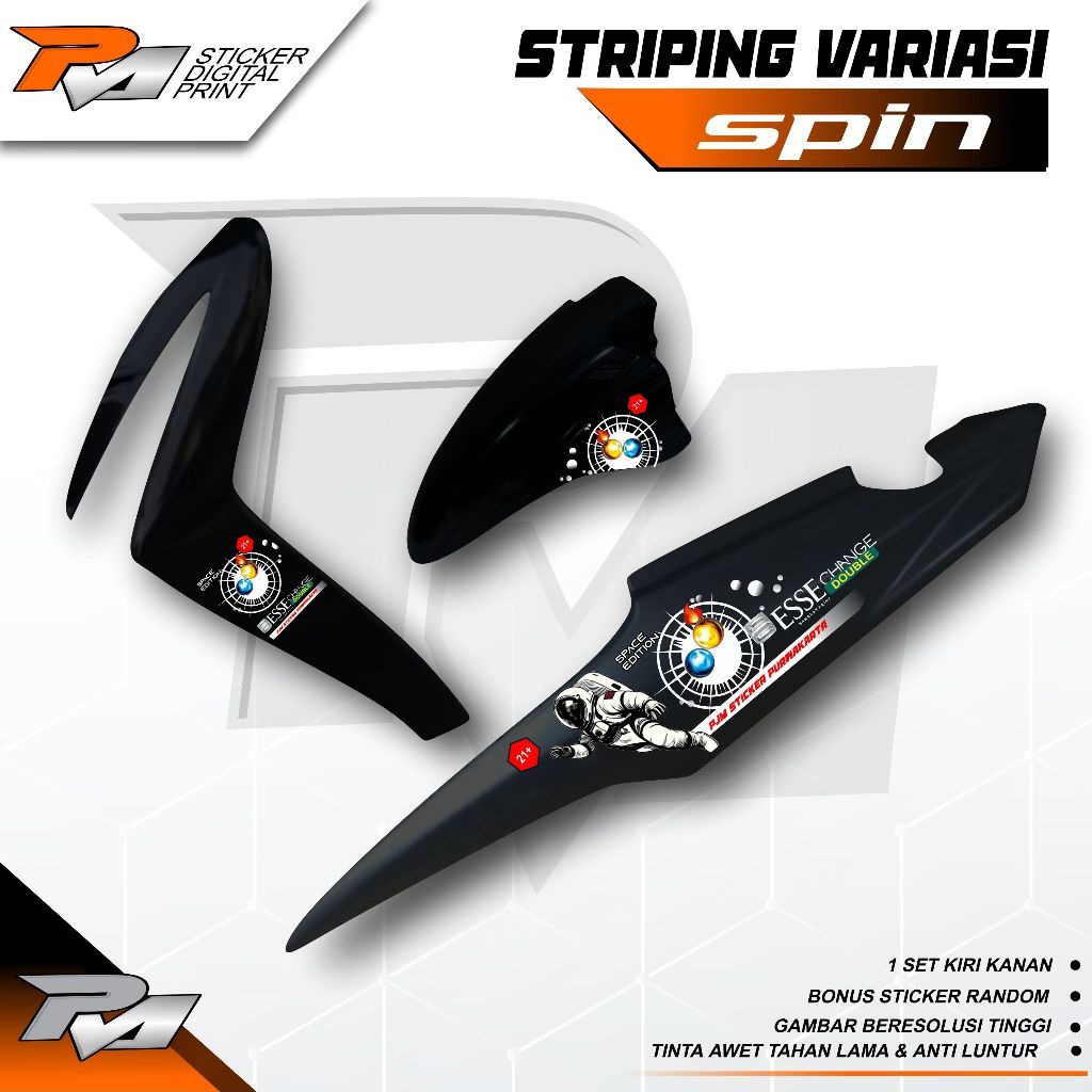 STRIPING VARIASI SUZUKI SPIN STICKER MOTIF ESSE CHANGE DOUBLE STICKER KEREN VIRAL