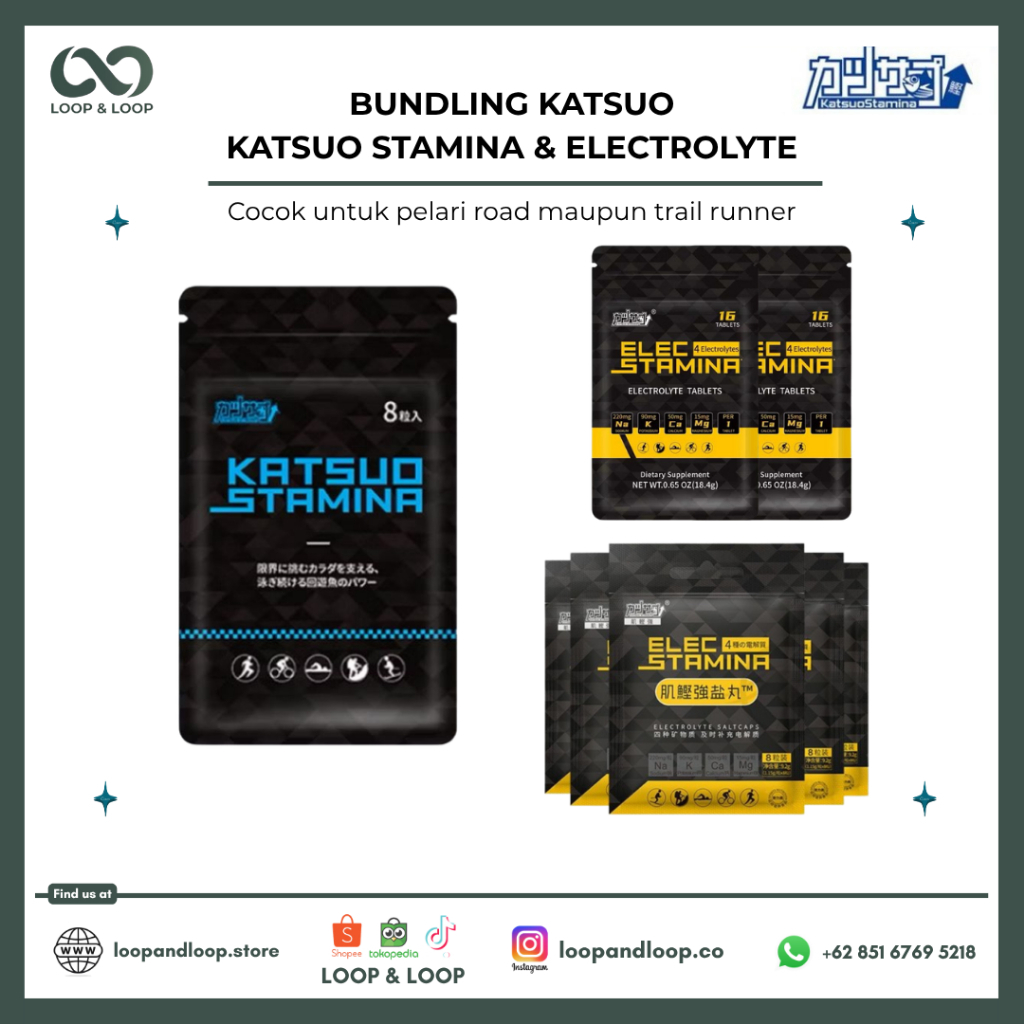 PAKET STARTER KATSUO Road/Trail Runner - Katsuo Stamina + Electrolyte