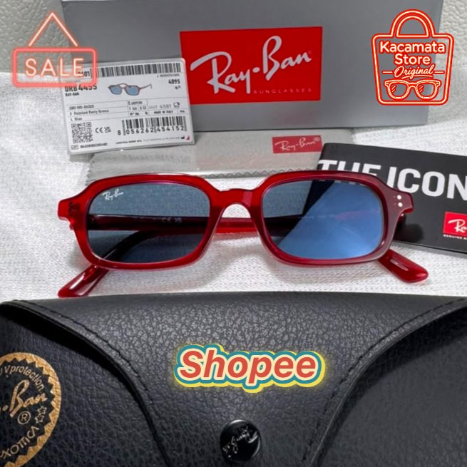 Kacamata Rayban Zuri RB4455 Frame maron Lens Grey