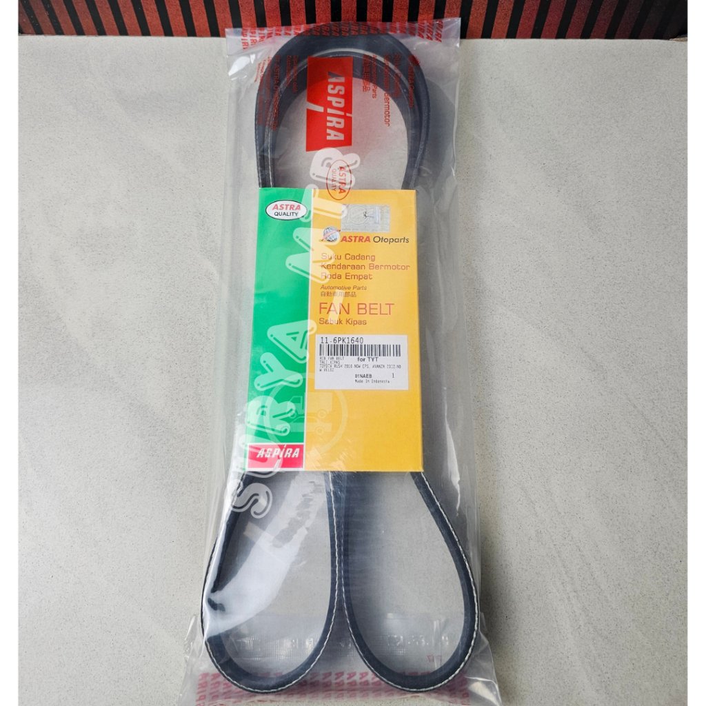VAN FAN BELT ALT AVANZA VELOZ TERIOS RUSH (PENDEK) 6PK 1640 ASPIRA 11-6PK1640