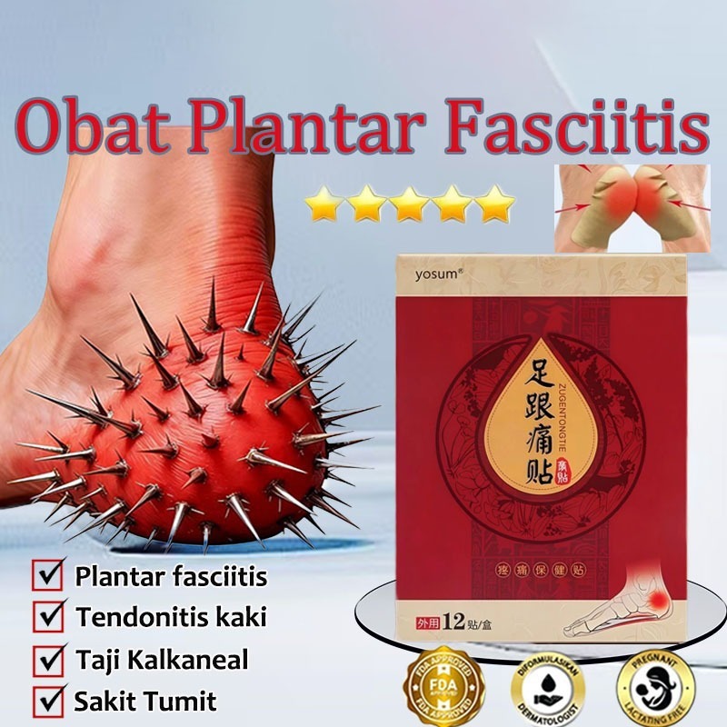 Plantar Fasciitis Terapi 12PCS Heel pain relief kaki Koyo Kaki Pereda Nyeri Obat kaki bengkak Obat S