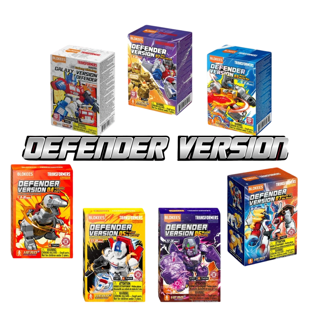 BLOKEES Transformers Defender Version DV01 DV02 DV03 DV04 DV05 DV06 Blind Box Action Figure