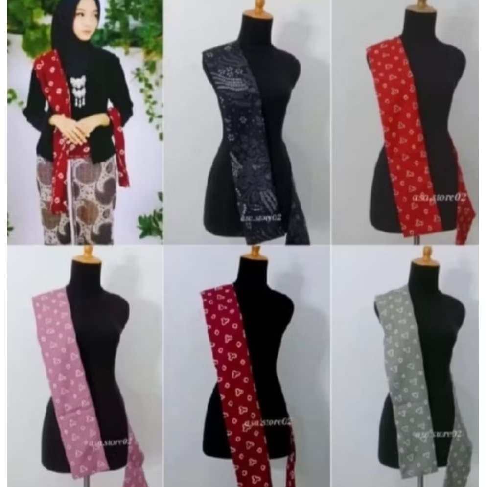selendang batik jumputan/selendang batik asesoris kebaya