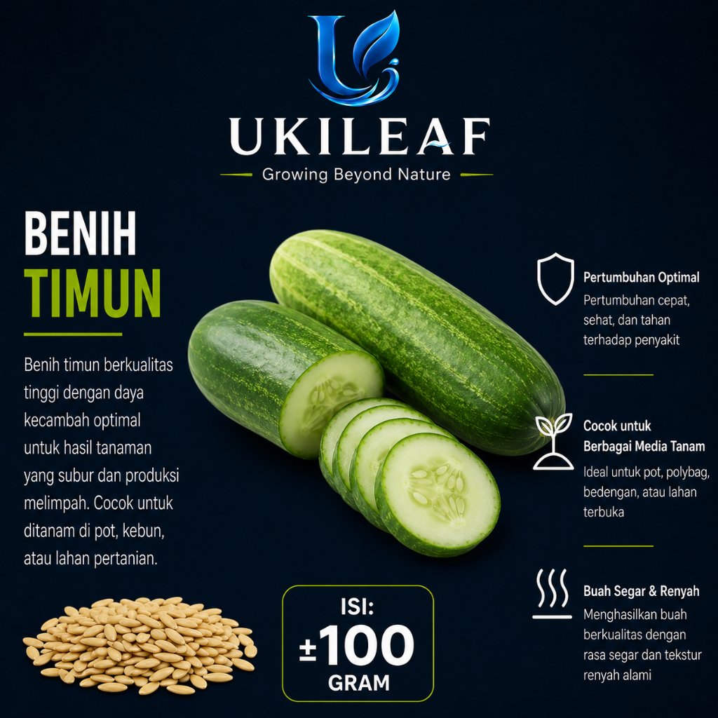 ( 100 Gram ) Benih Biji Timun | Mentimun Lalap | Timun Lalapan | UKILEAF