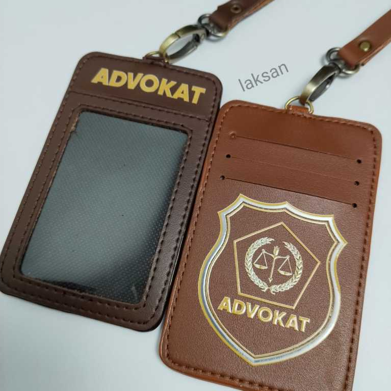 TEMPAT ID CARD ADVOKAT LAWYER KULIT/ ID CARD HOLDER ADVOKAT PENGACARAGANTUNGAN NAME TAG ADVOKAT MURA