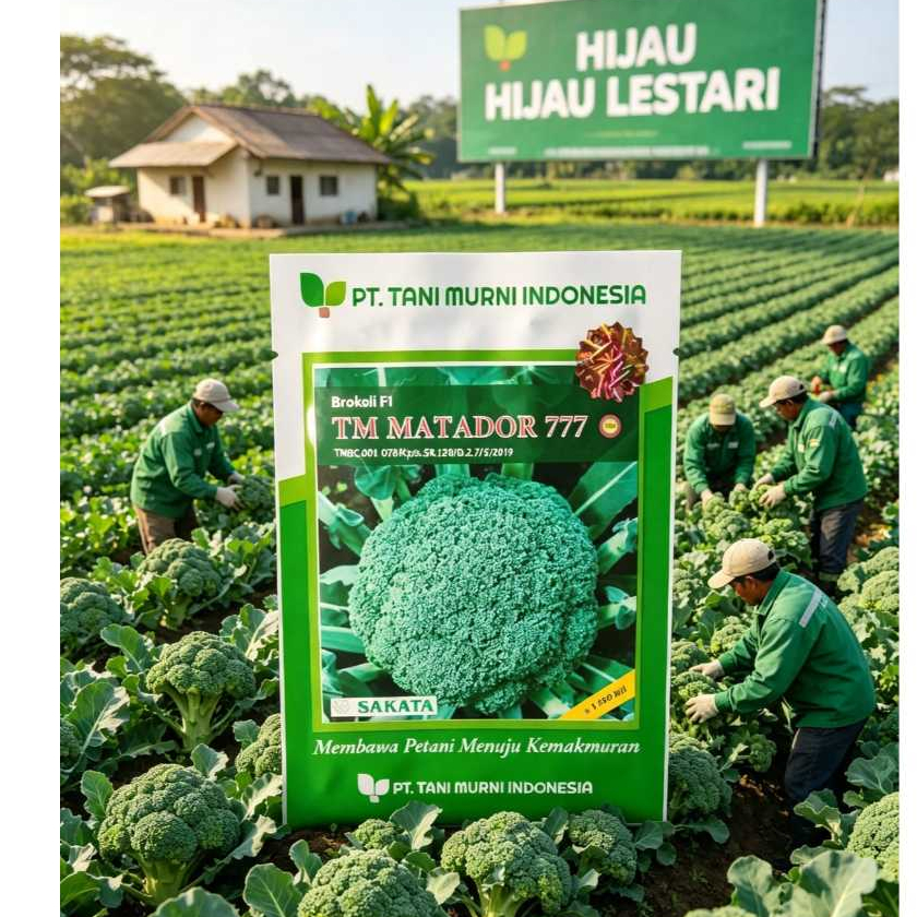 TM Matador 777 - isi -+1000 biji - Benih Brokoli F1 Unggul Hibrida  (bisa COD) - ORIGINAL Tani Murni