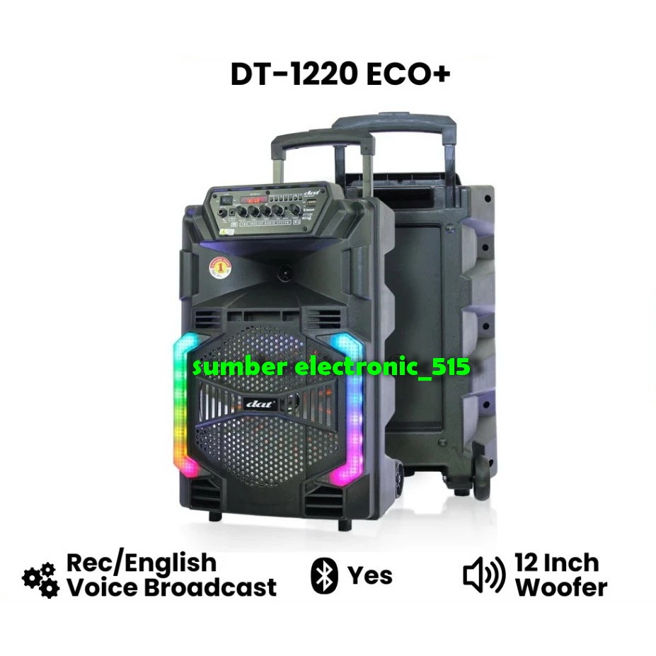 DAT Trolley Speaker DT-1220 / DT1220 Bluetooth 12" Woofer