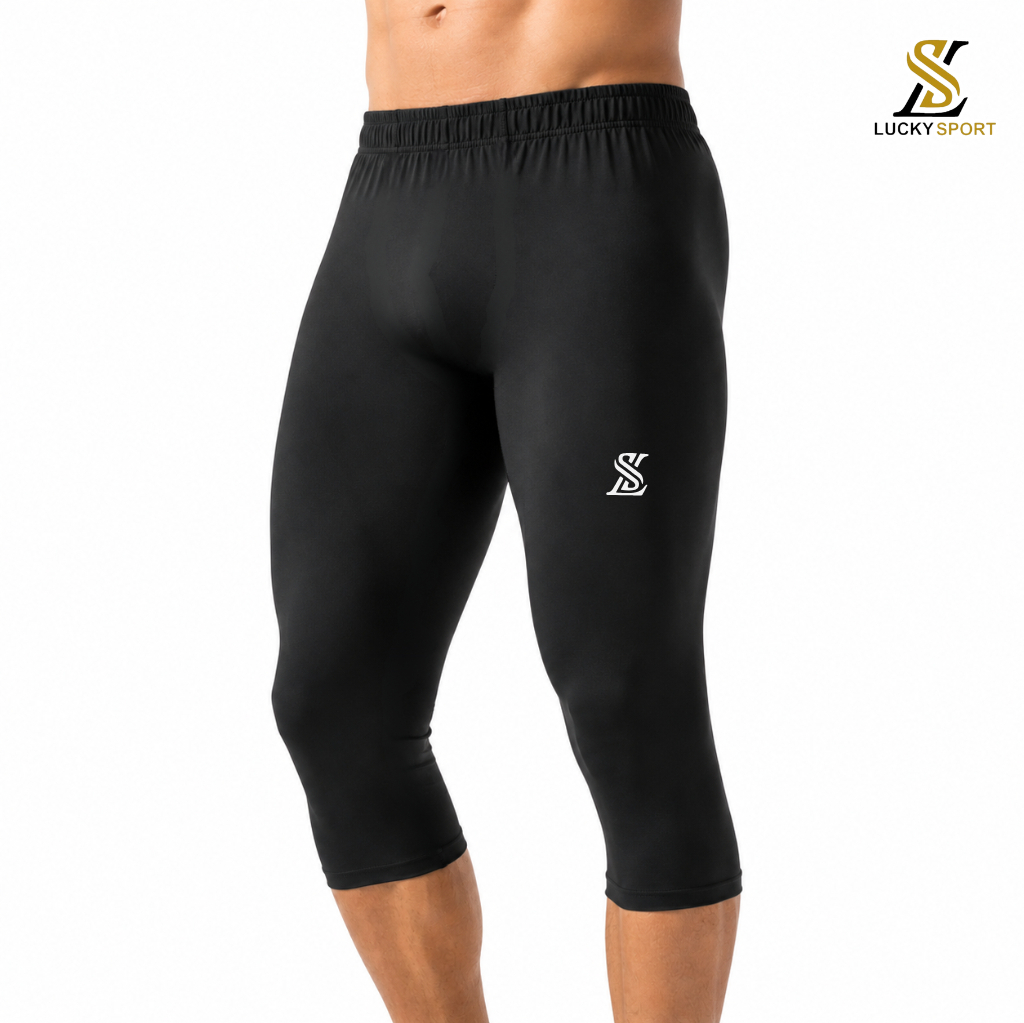 Celana Legging 3/4 LS Baselayer Leging Manset Olahraga Gym Training lokal Brand LS