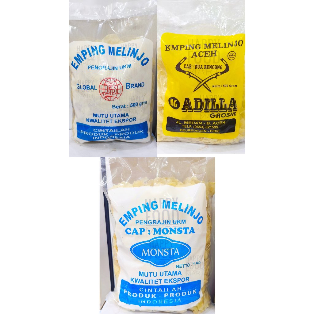 [HALAL] ADILLA EMPING MELINJO ACEH/MONSTA EMPING/GLOBAL EMPING/KERIPIK EMPING DUA RENCONG KUALITAS T
