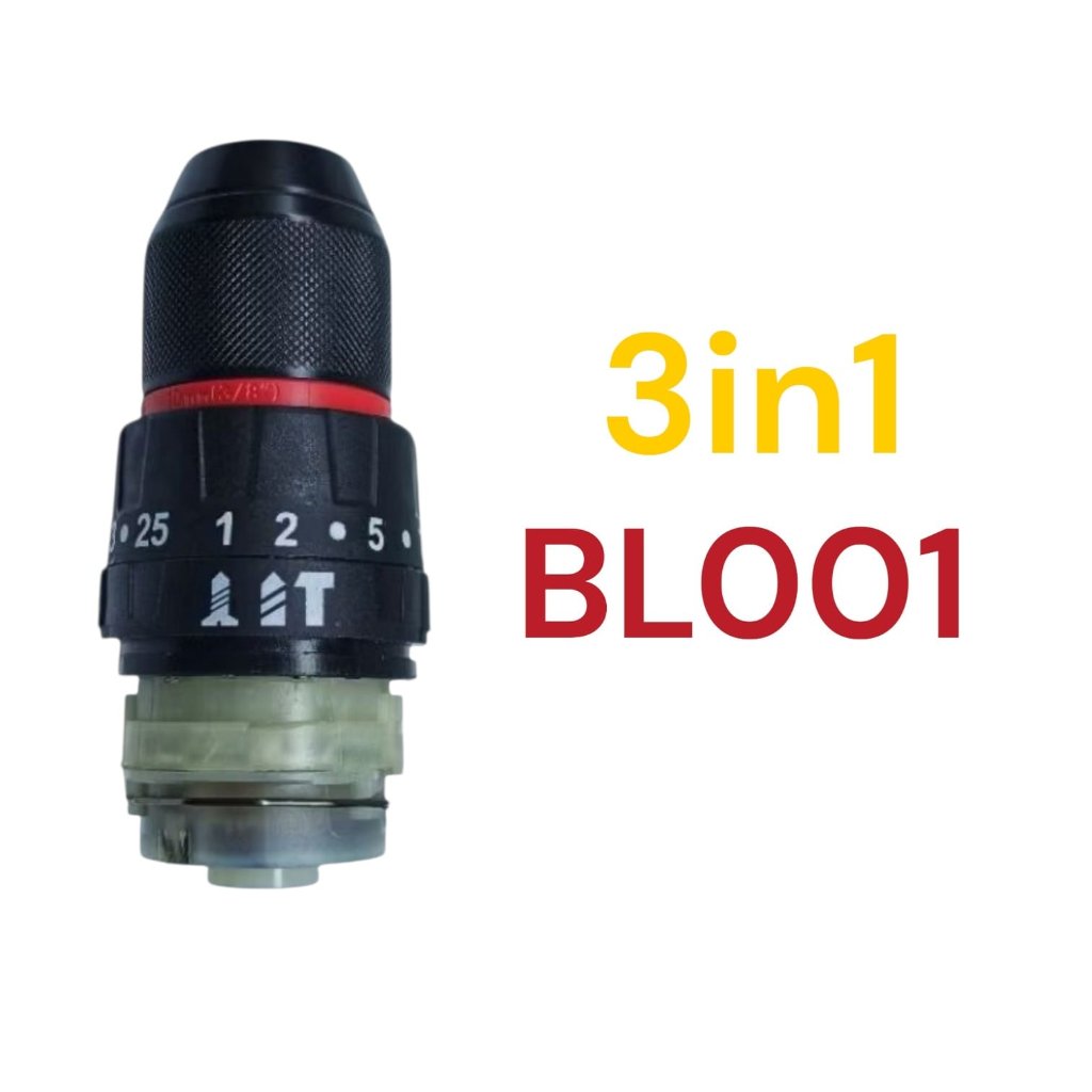 3in1 Gearbox + Chuck Metal Untuk Bor Baterai BOSCH APR MLHY XENON DAGMARA DLL Gearbox Bor Brushless 